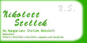 nikolett stellek business card